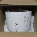 BUYMAX 5 inch&6 inch Orchid Pots with Holes & Removable Trays, White Ceramic Pots for Plants, Effective Drainage and Ventilation for Orchid Root Health to Assist New Plants or Repotting 2 Pack