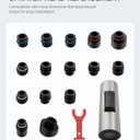 Metal Kitchen Faucet Head Replacement, 2-Mode Pull Down Kitchen Faucet Spray Head with 15 Adapters, High Pressure Sink Sprayer Nozzle Stainless Steel, Brushed Nickel