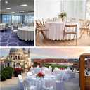 8 Packs 120 Inch White Round Tablecloth in Diameter, Washable Polyester Fabric Tablecloths, Wrinkle Resistant Table Cloth for Wedding Party Banquet Dining