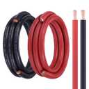 2/0 Battery Cable, 10FT Red + 10FT Black 2/0 Welding Cable, Stranded Oxygen-Free Pure Copper Wire for Automotive, Battery, Solar, Marine and Generator