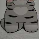 Cat Food Mats for Indoor 24"x14" Cat Feeding Bowl Mat Absorbent Quick Dry Mat Pet Feeding Mat (Grey) (Large size, Light gray)