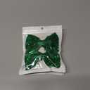 2 x 4" Glitter Sparkly Christmas Green Sequin Hair Bows Clips for Toddler Girls St Patrick's Day Easter Mardi Gras Birthday Wedding Holiday Party Dress Outfit Decor Accessory Gift