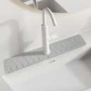 Stone Faucet Mat for Kitchen Sink,Diatomite Kitchen Sink Splash Guard with Raised Feet,Water Absorbent,Durable Protector for Bathroom CounterLT gray