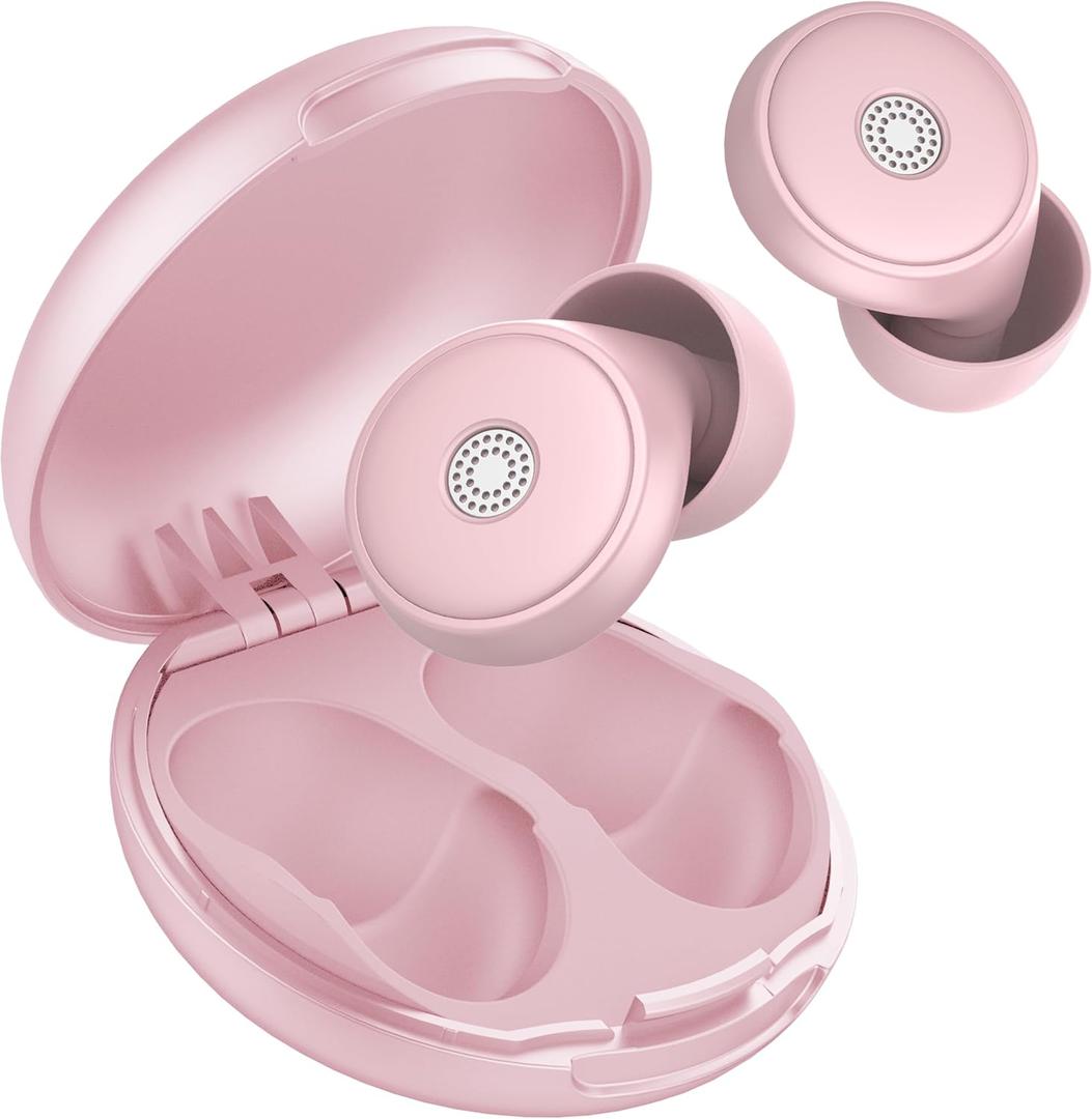 Ear Plugs for Sleeping Noise Cancelling, 45dB Soft Earplugs for Concert, Reusable Ear Plugs for Noise Reduction with Case & 8 Eartips, for Sleeping, Concert, Working, Studying, Traveling (Pink)
