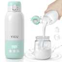 Portable Bottle Warmer 13500mAh Battery, 80W Fast Heating of Breast Milk and Formula, 12 oz Large Capacity, with 18W Fast Charging Adapter, Precise Temperature Control, Leak-Proof