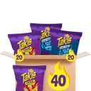 Takis 40 pc / 1 oz Variety Pack - Fuego & Blue Heat Flavored Rolled Tortilla Chips - (20) Fuego, (20) Blue Heat - Perfect for Tailgates, Parties, or the Office (BB: February 24, 2026)