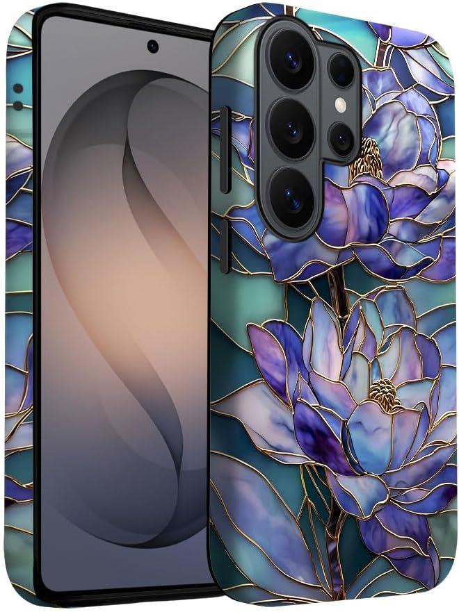 for Samsung Galaxy S26 Ultra Case | Stained Glass Purple Lotus | Slim Drop Protection Design