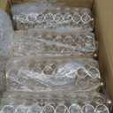 Dandat 8 Pcs Crystal Flower Vase for Wedding Table Centerpieces 7.87 in Crystal Pillar Candle Holder Metal Cylinder Flower Vase Stand for Christmas Wedding Decor Gifts Arrangement Event(Gold)