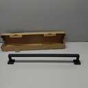 NearMoon Towel Bar, Bath Accessories Premium Thicken Stainless Steel Square Shower Towel Rack for Bathroom, Towel Holder Wall Mounted(1 Pack, Matte Black, 24 Inch)