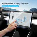 Matte Screen Protector For Tesla Model Y 2025 2026 Juniper& 2024-2025 Model 3 Highland [No More Glare& Fingerprint] Mil- 15.4 Dashboard - Front& Rear Protector - [2-Pack]-PET Material