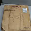 KEKOY Toilet Seat Risers for Seniors with Handles, Adjustable Height and Width Elevated Toilet Seat, Tool-Free Assembly Padded Seat for Elderly Handicap, Fits Most Round and Elongated Toilets, Grey, 400Lbs