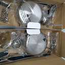 NEWKITCHEN Chafing Dishes for Buffet 4 Pack, 5 QT Round Chafing Dishes for Buffet [Elegant Silver Colors] Stainless Steel Chafing Dish Buffet Set for Any Party