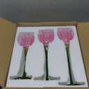 VOHO Pink Tulips Candle Holder, Romantic Pink Flower Votive Candle Holders for Wedding Bridal Shower Decorations, Tall Tealight Candle Holder Decor for Centerpiece Table(Set of3)