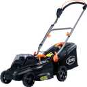 Scotts Outdoor Power Tools 62016S 20-Volt 16-Inch Cordless Electric Mower, 5.0Ah Battery & Fast Charger Included, Black/Orange
