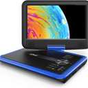 ieGeek 11.5" Portable DVD Player for Kids and Car, 9.5" EyeProtective Screen with 5 Hours Rechargeable Battery, Support Sync TV/USB/SD Card and Multiple Disc Formats, Region Free  Blue
