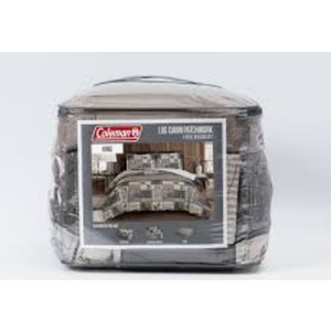 Coleman Bedding Comforter Set King - 4 pack Log Cabin Patchwork