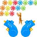 KIMOBER 17Pcs Cat Fetch Toy, Kitten Interactive Tracking Toys with 15Pcs Colorful Flying Propellers for Pets Cat Hunting Chasing Training Exercise