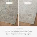 Loloi Magnolia Home by Joanna Gaines Millie Collection MIE-02 Sky/Gold 2'-7" x 8'-0", .25" Pile Height, Runner Rug