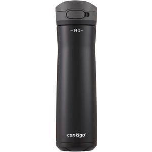 Contigo Jackson Chill 2.0 Stainless Steel Water Bottle with AUTOPOP Lid, 24oz. (24oz (Pack of 1), Licorice)