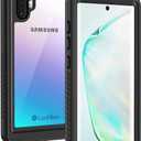 Lanhiem Galaxy Note 10+ Plus Case, Built-in Screen Protector [Compatible with Fingerprint ID], IP68 Waterproof Dustproof Shockproof Full Body Protective Cover for Samsung Galaxy Note 10+ / Note 10+ 5G
