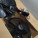 Lasko Oscillating Cyclone Pedestal Fan, Adjustable Height, Timer, Remote Control, 3 Speeds, for Bedroom, Living Room, Home Office, 18", Black, 1843