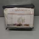 100% Blackout Thermal Curtains 84 Length 2 Panels Set for Bedroom, Linen Windows Pinch Pleated Drapes with Hooks for Track 7ft Modern Rustic Living Room Darkening Curtains 84 Inches Long Off White (Natural)