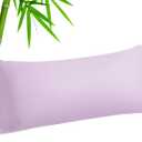 BEDELITE Body Pillow Case Cover, Rayon Made from Bamboo, Cooling Body Pillow Cover for Hot Sleepers and Night Sweats, Breathable & Silky Soft Full Long Pillow Case (Light Purple, 20x54 Inches)