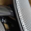 DUMOS Home Office Chair - Ergonomic Mid Back Mesh Desk Chair with Lumbar Support & Rocking Mode, Height Adjustable, Fixed Armrest, for Conference, Computer, 360 Swivel, Adults, Grey, 21.7''D x 21.7''W*38.2''H