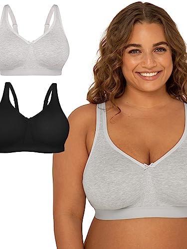 Fruit of the Loom Women's Fit for Me Collection: Plus-Size Wireless Bra - Soft Cotton Comfort & Support 40C