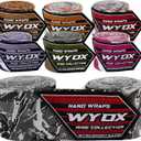 3 x WYOX Boxing Hand Wraps Inner Gloves, Elasticated Thumb Loop Bandages Mexican Style Under Mitts Wrist Wrap Protection Muay Thai MMA Kickboxing Martial Arts Punching Bag Training Men Women (4.5 meter / 180 inches (Length), Mesh Grey)