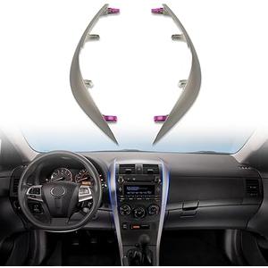 PACEWALKER Upper Center Dashboard Trim Strip Compatible with 2007-2013 Toyota Corolla Dash Board Navigation Panel Strips Replaces 55435-02370, 55436-02330 Left & Right 2pcs