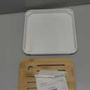 Bamboo Kung Fu Tea Tray Table Serving Tray Chinese Style Water Storage (White)