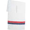 Golf Guys The Tour Towel | Large 19" x 44" Golf Caddy Towel, Terry Cloth, Absorbent, White W/Red Stripes & Navy Stripes