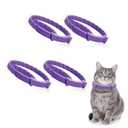 Cat Calming Collar, Pheromone Anti-Anxiety Treatment, Water Resistant, 4 Pack (Purple)