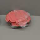 Aurixx Pink Glass Food Storage Containers with Airtight Vented Lids – 2 Piece Set – Leakproof, BPA free, Microwave, Dishwasher, Oven and Freezer Safe