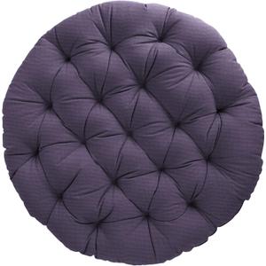Sorra Home Tufted Papasan Cushion - Bucket & Moon Chair Comfy Round Cushion - Floor Pillow with Plush Foam for Indoor Furniture (Frame Not Included) - Dark Lilac (48" x 48" x 4")
