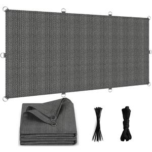 Sun Shade Cloth 10x15 FT, UV Block Outdoor Patio Shade Cover, Permeable and Tear Fade Resistant Rectangle Sunshade Fabric for Backyard, Porch, Pergola, Yard, Deck, Garden, Gray