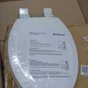 HIGHCRAFT Premium Elongated Toilet Seat with Slow-Close Design & Adjustable Hinges - Molded Wood Toilet Seat - Fits Standard Elongated Toilets - Oval Seat in White