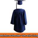 OSBO GradSeason Unisex Matte Kindergarten Graduation Gown Cap Tassel Set 2026 (Navy, 27"(3'6"-3'8"))