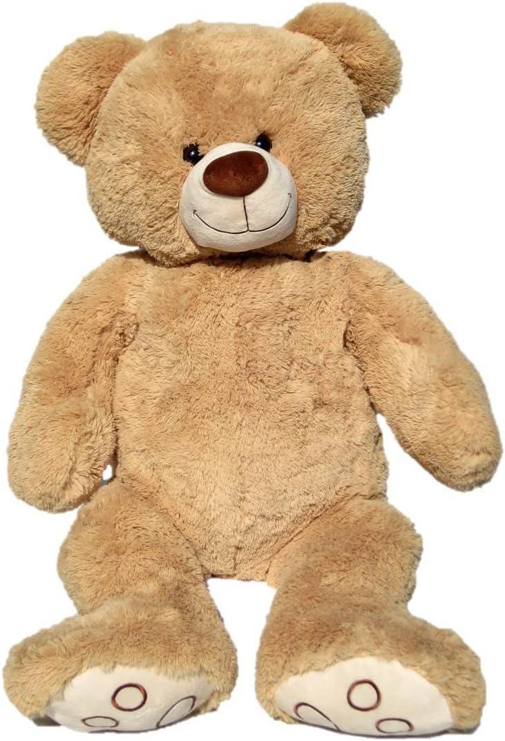 Wagner·Stofftiere Giant XXL Teddy Bear 100 cm Large in Light Brown Plush Bear Cuddly Bear