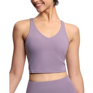 THE GYM PEOPLE Womens' Sports Bra Longline Wirefree Padded with Medium Support Size M