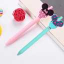 6 Pcs Cute Mouse Head Character Ears Pens Multi Color Pencil Nootbook Signature Office Desk Stationary Accessories for Teacher School Office Supplies
