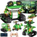 STEM Robot Building Toys for Kids 6-12, 5in1 App & Remote Control STEM Tractor Frog Robot Building Kits, 732PCS DIY Educational Construction Building Block Set for Kid, Erector Set Gift for Boys Girls