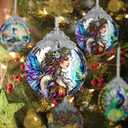 2 x Stained Glass Suncatcher, Jocidea Fairy Ornament, Christmas Ornaments, Holidays Ornaments, Christmas Tree Decor, Fairy Decor for Home, Fairy Gifts