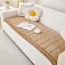 Couch Cover for Dogs Washable, Fuzzy Pet Couch Covers for 3 Cushion Sofa Pet Friendly, Non Slip Sofa Cover (Light Brown, 27.6" x 70.9"/70 x 180cm)