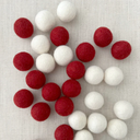 Tatuo 100 Pieces Wool Felt Balls 2 cm Pom Poms for Crafts Handmade Colorful Felt Balls Small Pompoms for DIY Holiday Daily Crafts Decorations(Red，White