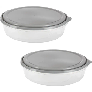 GoodCook EveryWare Extra Large 12 inch Round Container 2 pack, BPA Free
