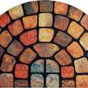 ubdyo Unique in Style Front Door Mat - Low Pile Front Door Mat Outside Entrance - Muddy Dirt Trapping Welcome Matt Outdoor - Rubber Backing Anti Slip Indoor Doormat Entrance, 30" x 17" (Orange)