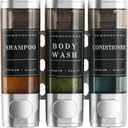 Shampoo and Conditioner Dispenser,Shower Dispenser 3 Chamber No Drill Wall-Mounted Shampoo Dispenser for Shower Wall Mounted Body Wash Dispenser for Bathroom Hotel Kitchen Large Capacity,Silver1