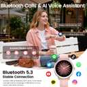 Smart Watch for Women with Bluetooth Calls & AI Voice Assistant, 1.27" HD Fitness Tracker with Sleep Monitor, 100+ Sports Modes, IP68 Waterproof, Android & iOS (Pink)